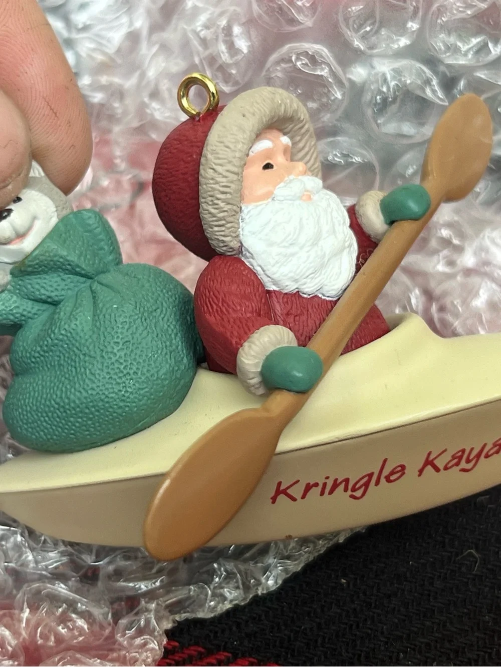 Vintage 1994 Hallmark Keepsake “Kringle Kayak” Ornament